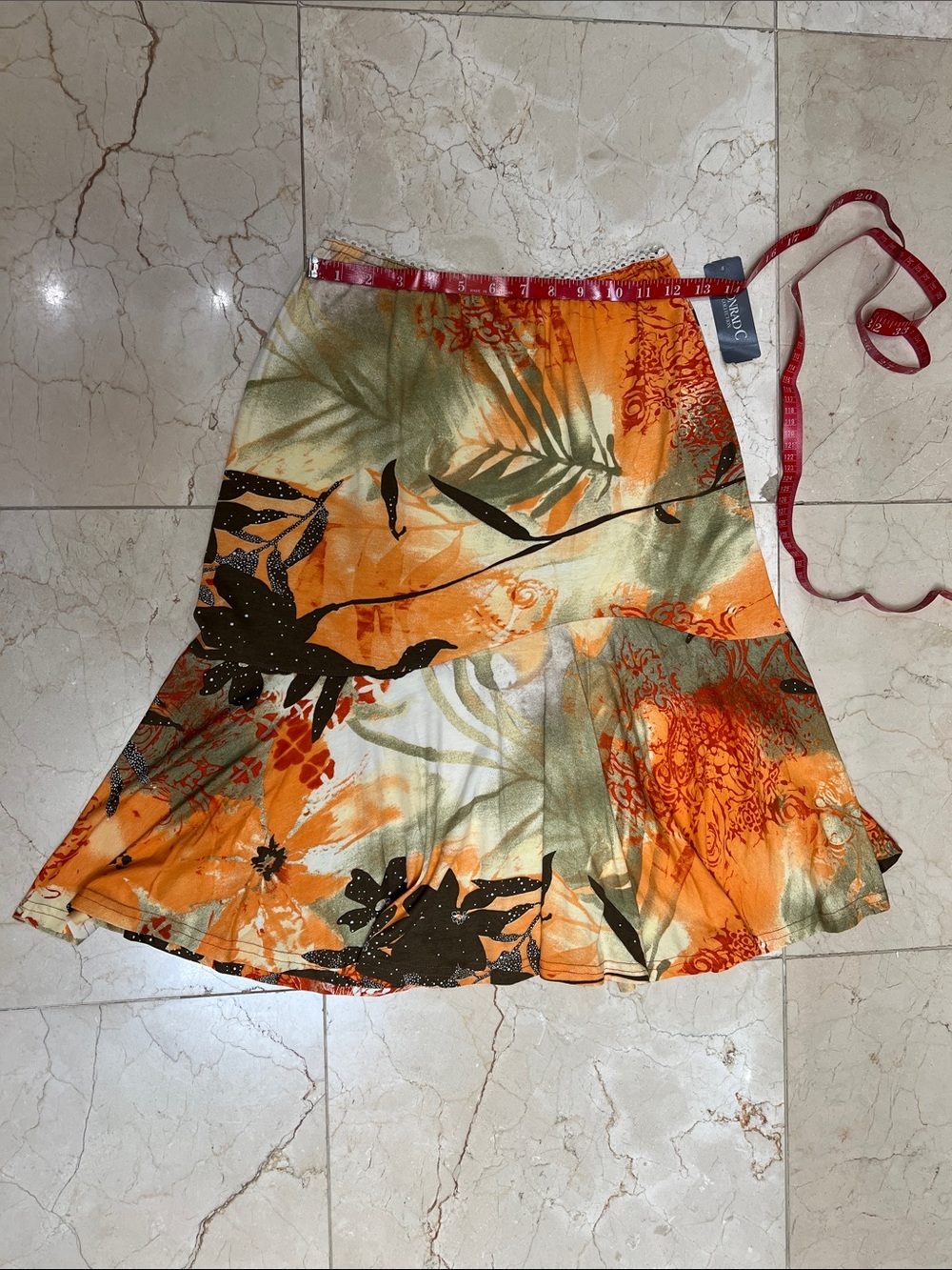 Tropical Print Sleeveless Skirt Set - Picture 6 of 10